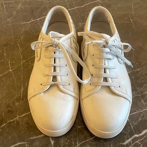 White classic bottega veneta mens shoes in white